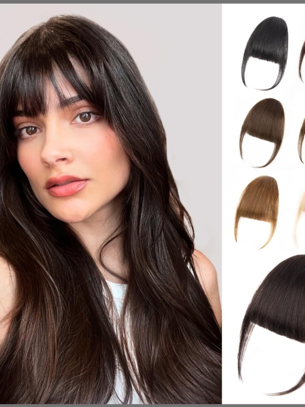 EINAEY Bangs Hair Clip - Brown Black Clip in Bangs